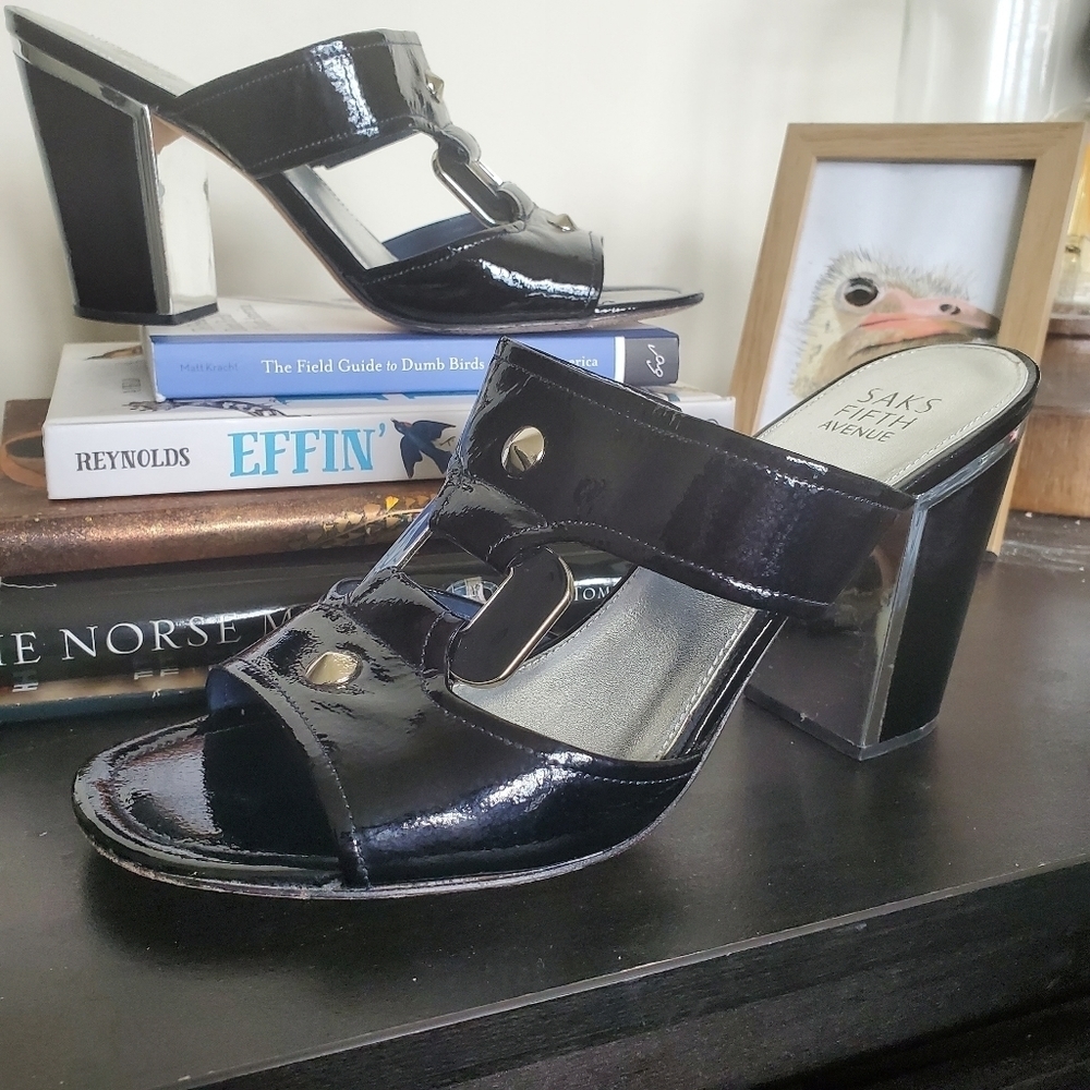Saks Fifth Avenue Tarap Sandal Block Heel
